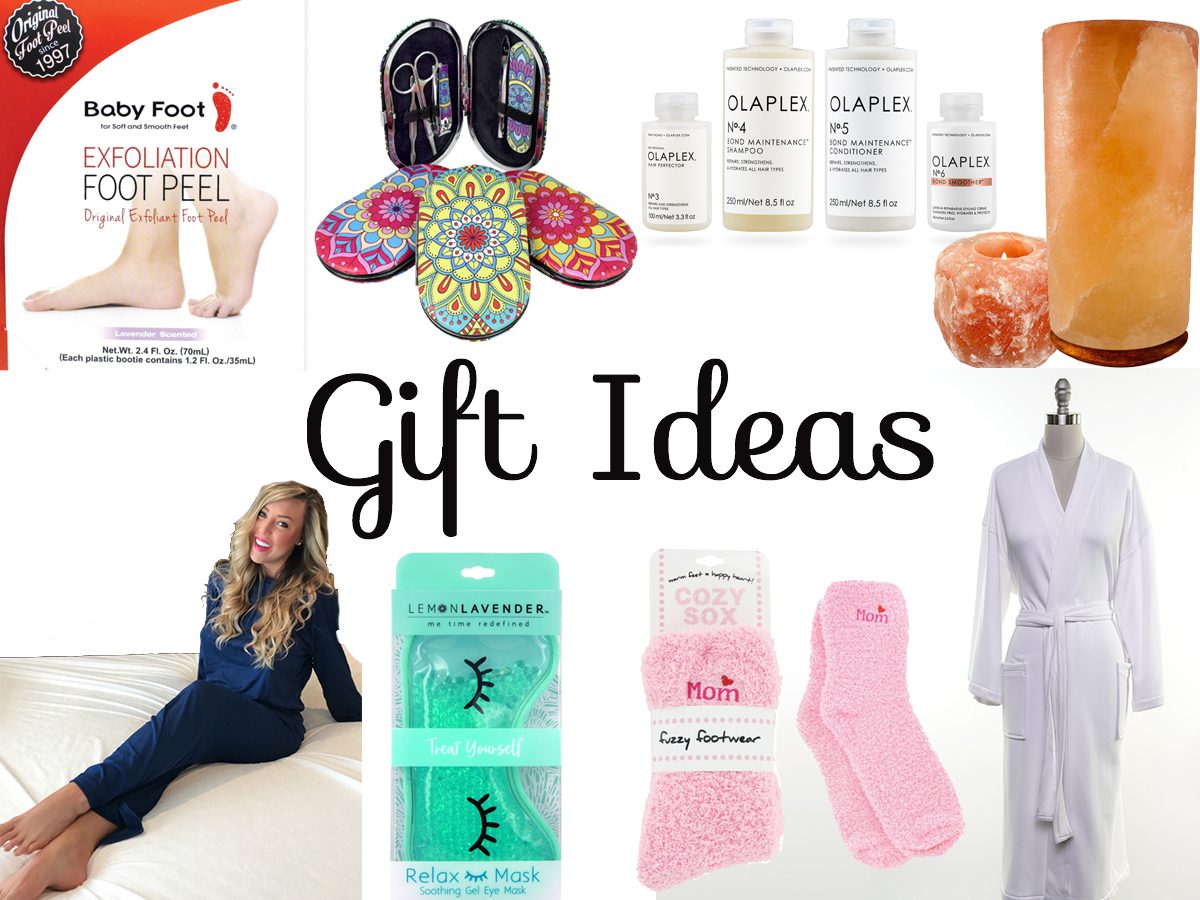 A collage of different items that include slippers, socks and other accessories.
