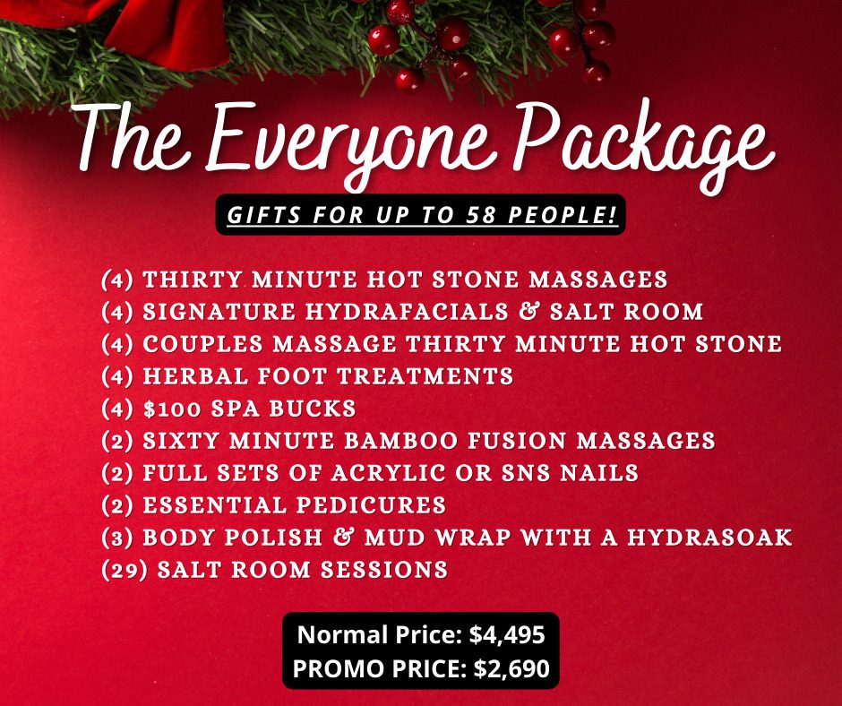 A christmas advertisement for the everyone package.